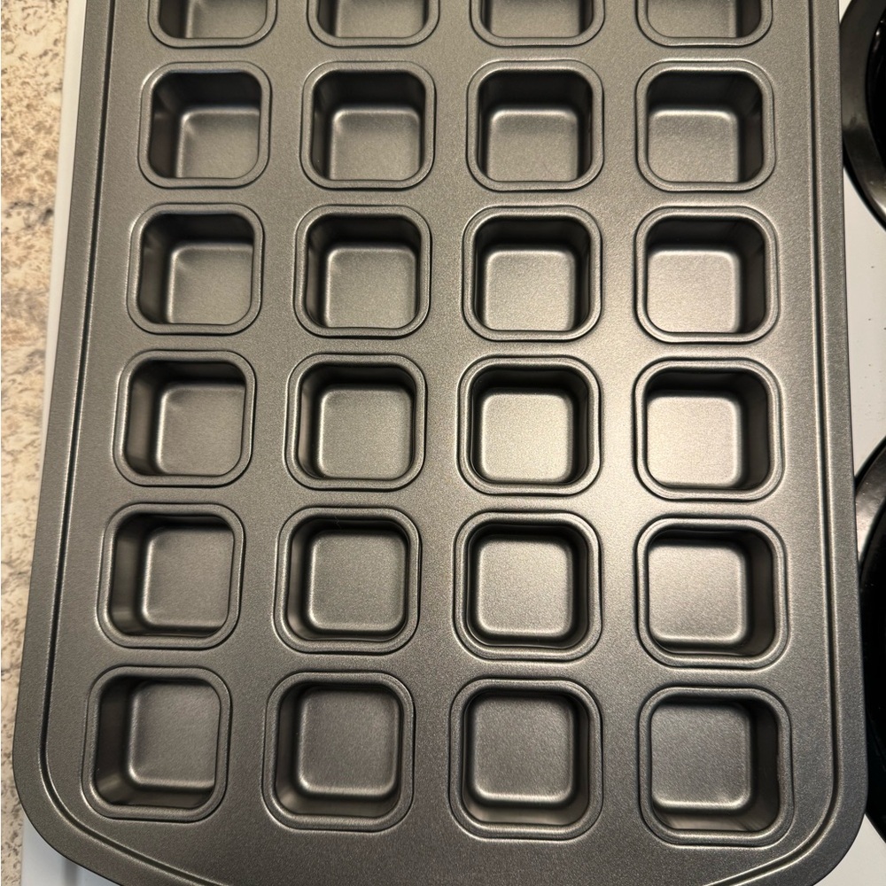 Pampered Chef Non-Stick Square Muffin Pan Set - Set of 2